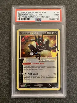 Pokemon PSA 9 Greninja Gold Star #144 Celebrations ETB Promo 2021 English - Image 1