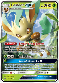 Pokemon - Leafeon GX - 13/156 - Sun & Moon: Ultra Prism - Image 1