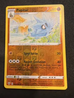 Pupitar 87/189 Uncommon Darkness Ablaze Pokemon Reverse Holo 2020 - Image 1
