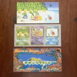Pokemon Japanese Southern Tropical Island Beach Postcard 3 Card Set - Image 3