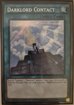 YuGiOh Darklord Contact Secret Rare 1st Edition DESO-EN035 - Image 1