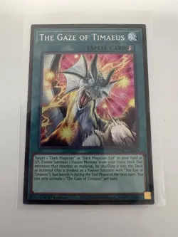 YUGIOH The Gaze of Timaeus - MZMU-EN013 - Secret Rare 1st Edition - NM - Image 1