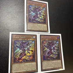 Yu-Gi-Oh Playset 3x Black Chaos CORI-EN001 Secret Rare NM 1st Edition - Image 1