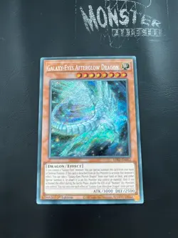 YUGIOH GALAXY-EYES AFTERGLOW DRAGON SECRET RARE LDS2-EN052 1ST EDITION - Image 1