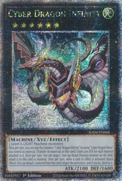 Yugioh! LP Cyber Dragon Infinity (Alternate Art) - RA04-EN068 - Quarter Century - Image 1
