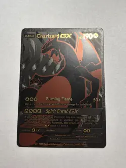 Fan Art Charizard GX Burning Flame - 190HP Textured Black Foil Card NM - Image 1