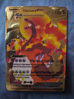 Pokemon Charizard VMAX Gold Foil Fan Art Card SMP 26-44 Full Art Custom - Image 1