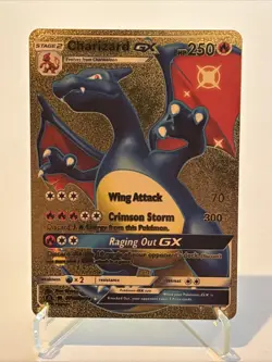 Pokemon TCG Charizard GX Hidden Fates SV49/SV94 Holo Full Art Fan Art Card NM/M - Image 1