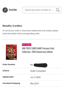 One Piece - 29th Anniversary Premium 8-Card Collection - Luffy P-159 - PRESALE - Image 2