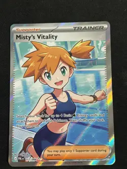 Misty’s Vitality 111/084 - Pitch Black - Card in hand Pokemon English - Image 1