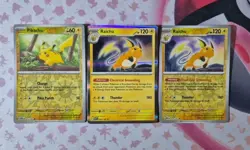 Pokemon Card S&V 151 Pikachu 025/165 Raichu 026/165 Holo Rare & Reverse Holo - Image 1
