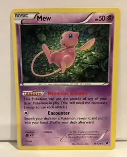 Mew 29/124 Fates Collide Holo Foil Rare - NM Condition Pokemon Card - Image 1