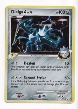 Dialga 7/127 Platinum Holo Holo Rare Pokemon TCG Card (A8) - Image 1