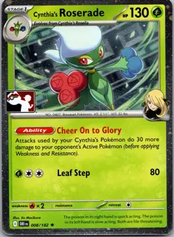 Cynthia's Roserade Holo Rare Prize Pack Series Cards 008/182 NM - Image 1