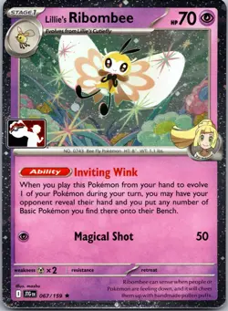 Lillie's Ribombee - Holo Rare Prize Pack Series Cards 067/159 NM - Image 1