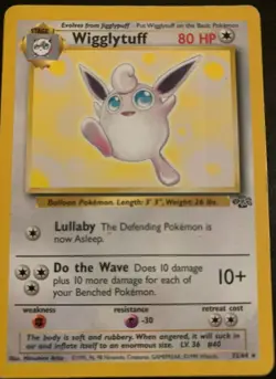 Wigglytuff Pokemon Jungle Pokemon Card 32/64 + 4 Free Pokemon Jungle Cards - Image 3