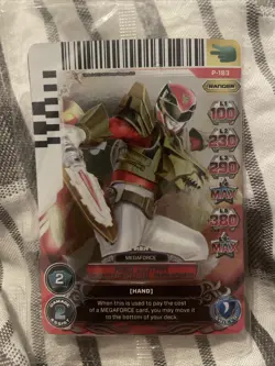 SDCC 2013 Red Ultra Megaforce Mighty Morphin Power Rangers Action Card! MMPR - Image 2