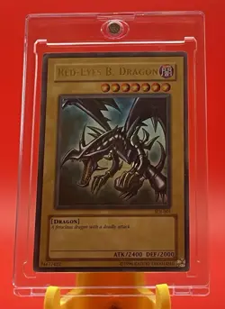 Yugioh Red-Eyes Black Dragon-SDJ-001 -1st Edition -Holo UltraRare LP/MP - Image 1