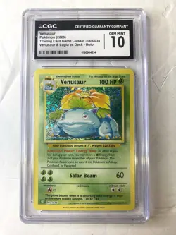 Venusaur Trading Card Game Classic 003/034 Classic Collection Holo CGC 10 - Image 1