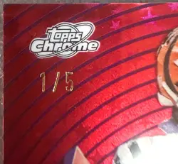 Topps 2025 Chrome Cosmic Joe Burrow Red Flare Starfractor 1/5 Bengals RARE!! - Image 4