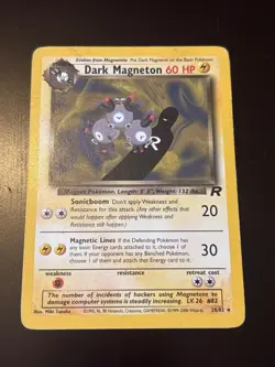 Pokemon TCG Dark Magneton 28/82 Team Rocket WOTC Non-Holo Rare 1999 - LP/MP - Image 1