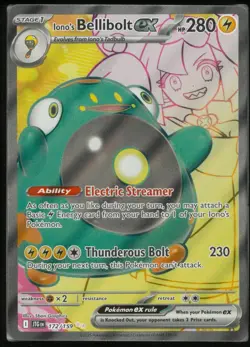 Iono's Bellibolt ex 172/159 Ultra Rare Journey Together Pokemon Near Mint - Image 1