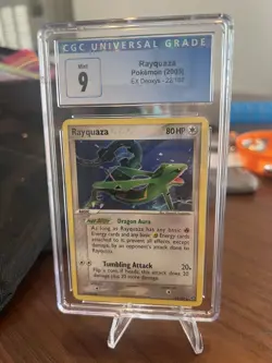 CGC 9 Rayquaza EX Deoxys 22/107 Rare Pokemon Card - Image 1