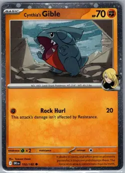 Cynthia's Gible (Cosmos Holo) 102/182 - Pokemon Card - NM - Image 1