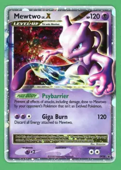 Mewtwo Lv.X Pokemon Diamond + Pearl Promo DP28 LP - Image 1