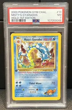 2000 POKEMON GYM CHALLENGE HOLO-1ST EDITION #13 MISTY'S GYARADOS PSA 7 -🔥💎🌟 - Image 1