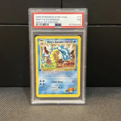 2000 POKEMON GYM CHALLENGE HOLO-1ST EDITION #13 MISTY'S GYARADOS PSA 7 -🔥💎🌟 - Image 2
