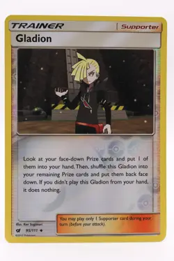 Pokemon Crimson Invasion Gladion Reverse Holo Trainer Card 95/111 NM - Image 1