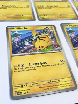 PIKACHU 2024 (#190) 2025 (#225) POKEMON PROMO WORLD CHAMPIONSHIPS LOT X7 - Image 2