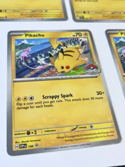 PIKACHU 2024 (#190) 2025 (#225) POKEMON PROMO WORLD CHAMPIONSHIPS LOT X7 - Image 3