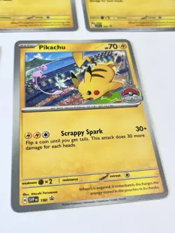 PIKACHU 2024 (#190) 2025 (#225) POKEMON PROMO WORLD CHAMPIONSHIPS LOT X7 - Image 4