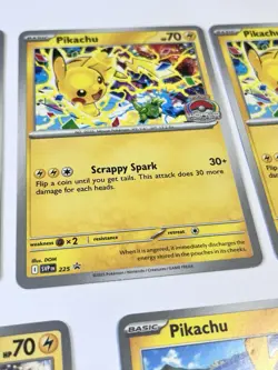 PIKACHU 2024 (#190) 2025 (#225) POKEMON PROMO WORLD CHAMPIONSHIPS LOT X7 - Image 5