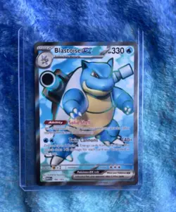 Pokemon TCG Blastoise ex 184/165 SV 151 Full Art Holo Ultra Rare 330 HP EN - Image 1