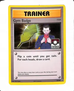 Gym Badge (Giovanni) XY210 Holo Promo XY Promo Pokemon - Black Star Promo - Image 1