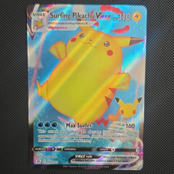 Pokemon TCG: Celebrations 009/025 Surfing Pikachu VMAX Ultra Rare Holo 310 - Image 1
