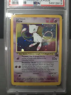 Pokemon 2000 WOTC Black Star Promo Mew #9 Holo Pokemon League PSA 9 - Image 2