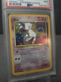 Pokemon 2000 WOTC Black Star Promo Mew #9 Holo Pokemon League PSA 9 - Image 3