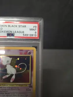 Pokemon 2000 WOTC Black Star Promo Mew #9 Holo Pokemon League PSA 9 - Image 4