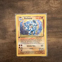 HP Machamp Base Set 8/102 Holo Rare 1999 English Unlimited - Image 1