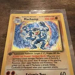 HP Machamp Base Set 8/102 Holo Rare 1999 English Unlimited - Image 3