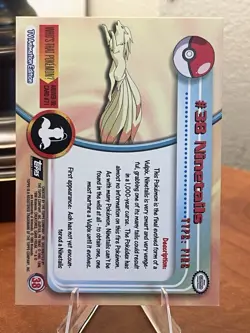 Ninetales-38-Pokemon 1999 Topps Black Logo-NM - Image 2