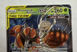 2019 Pokemon Unbroken Bonds Pheromosa & Buzzwole GX 1/214 - Image 2