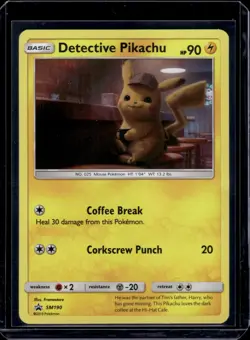 Detective Pikachu - SM190 Holo Promo Sun & Moon Promo Pokemon Near Mint - Image 1