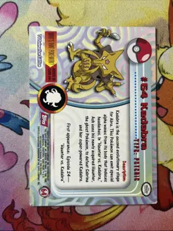 Kadabra #64 - Red/Pink Logo - NON-HOLO - SERIES 1 TOPPS Pokemon Card LP - Image 2