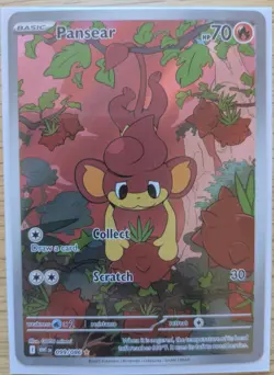 Pansear 099/086 White Flare HP Full Art Rare Holo Pokemon Card NM - Image 1