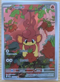 Pansear 099/086 White Flare HP Full Art Rare Holo Pokemon Card NM - Image 2